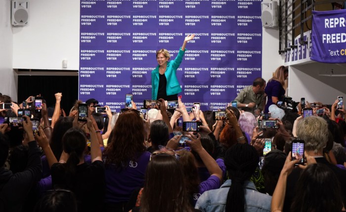 Elizabeth Warren får ökat väljarstöd i ett splittrat demokratiskt&nbsp;parti